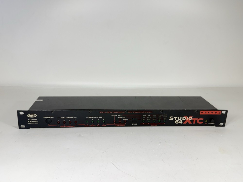 Opcode OMS Studio 64 XTC 4-In, 6-Out MIDI Interface - 64 MIDI CH - 064-2002