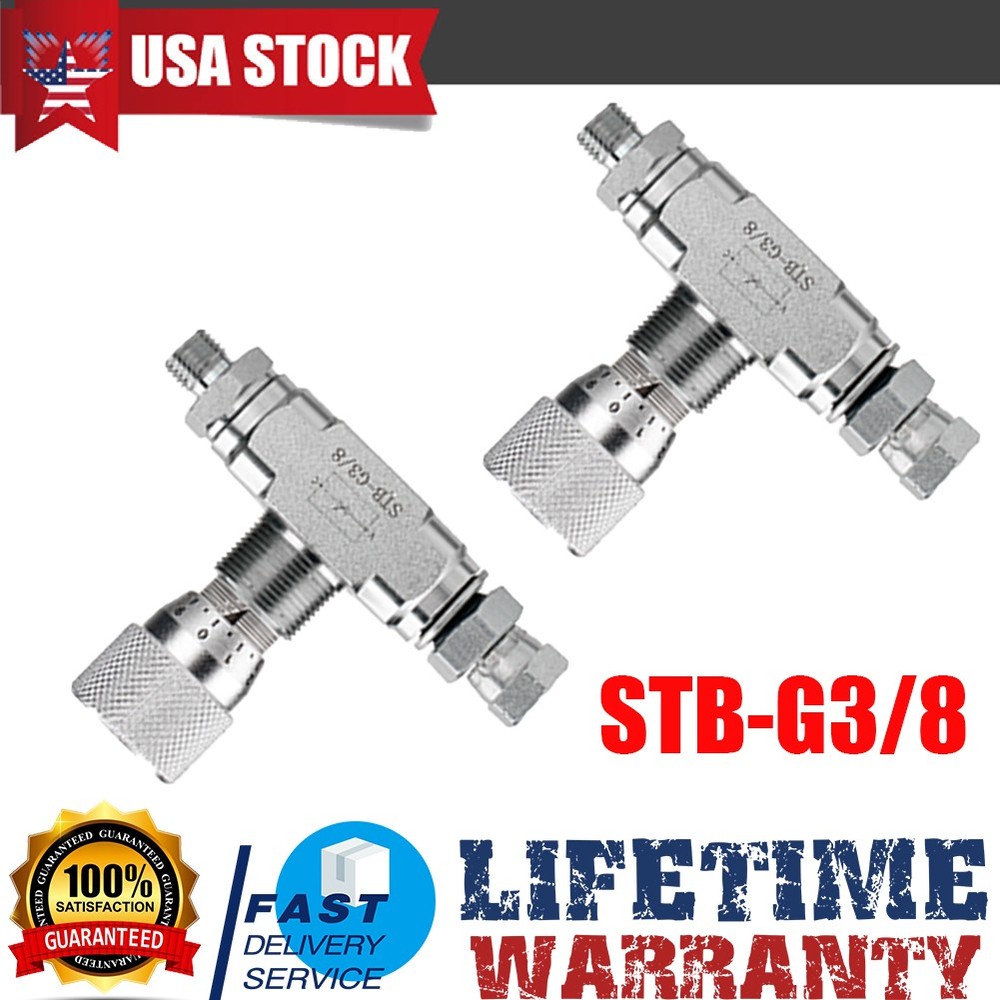 3/8" L08 Hydraulic Restrictor Flow Control Valve - STB-G3/8-2Pack
