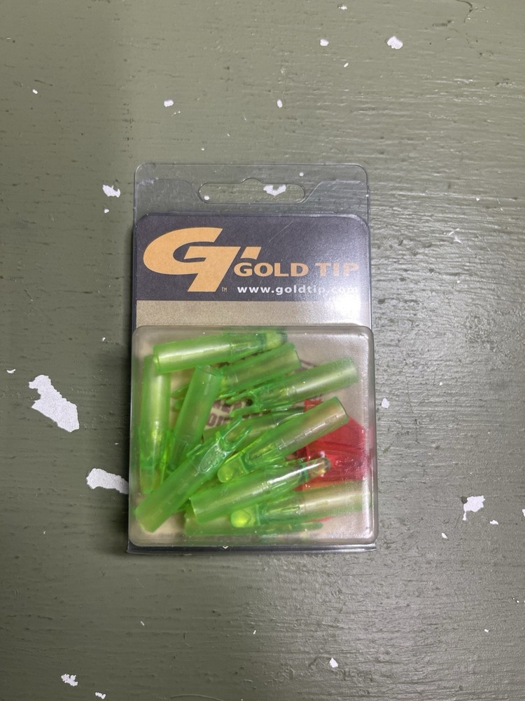 Gold Tip Nock 22 Flo Green (12ct).