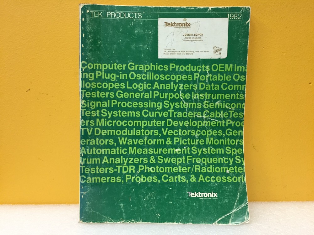 Tektronix 1982 Tek Products Catalog