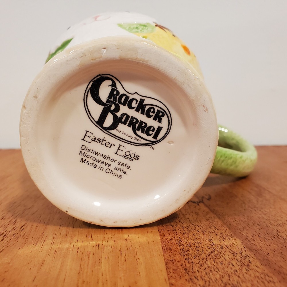 Cracker Barrel Easter Bunny Chick Floral Coffee Tea Mug