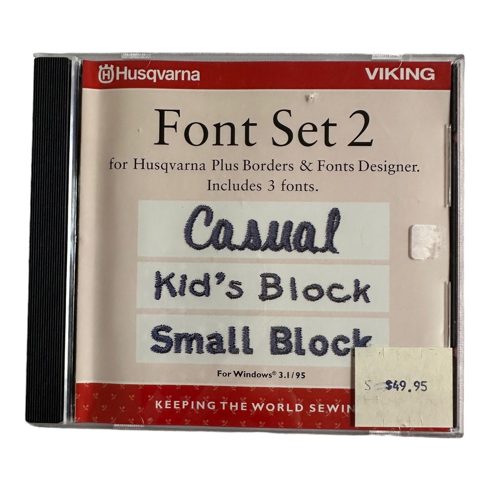 Font Set 2 Husqvarna Viking Plus Borders & Fonts Designer Software for  Windows