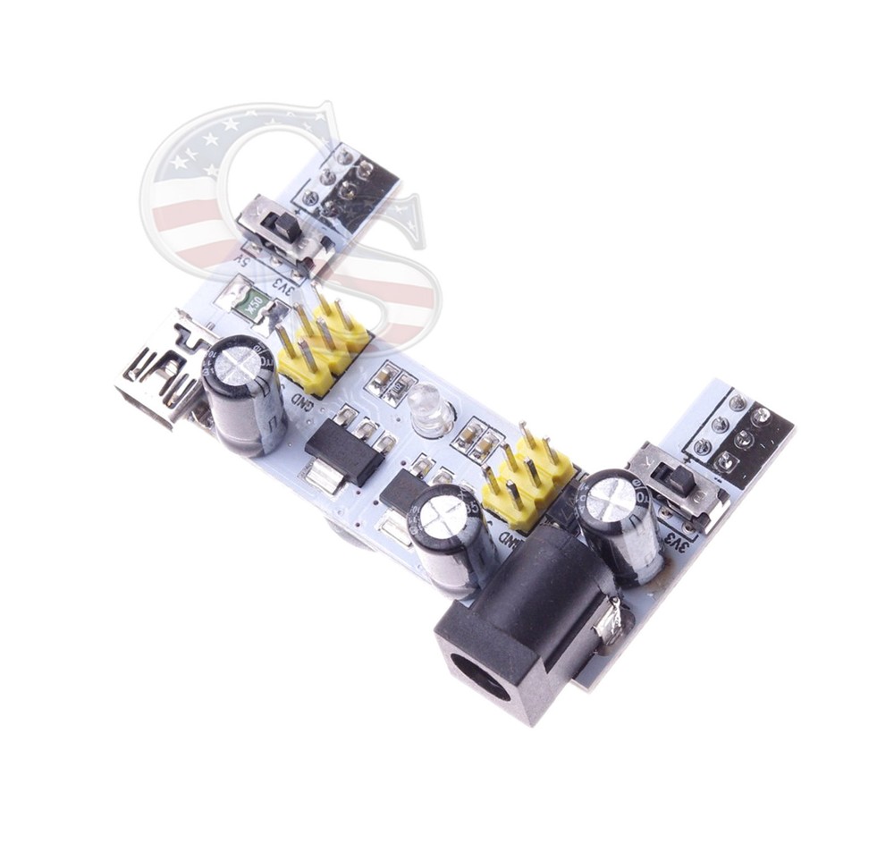 Mini Prototype test board deck & k2 Power Supply & 65 pcs Breadboard Wire cable