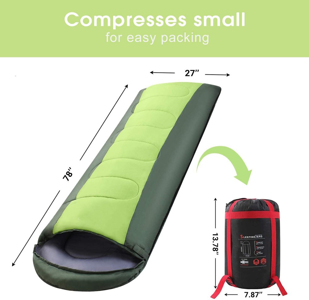 SEMOO Sleeping Bag Portable Hood Compression Sack for Backpacking Camping Hike
