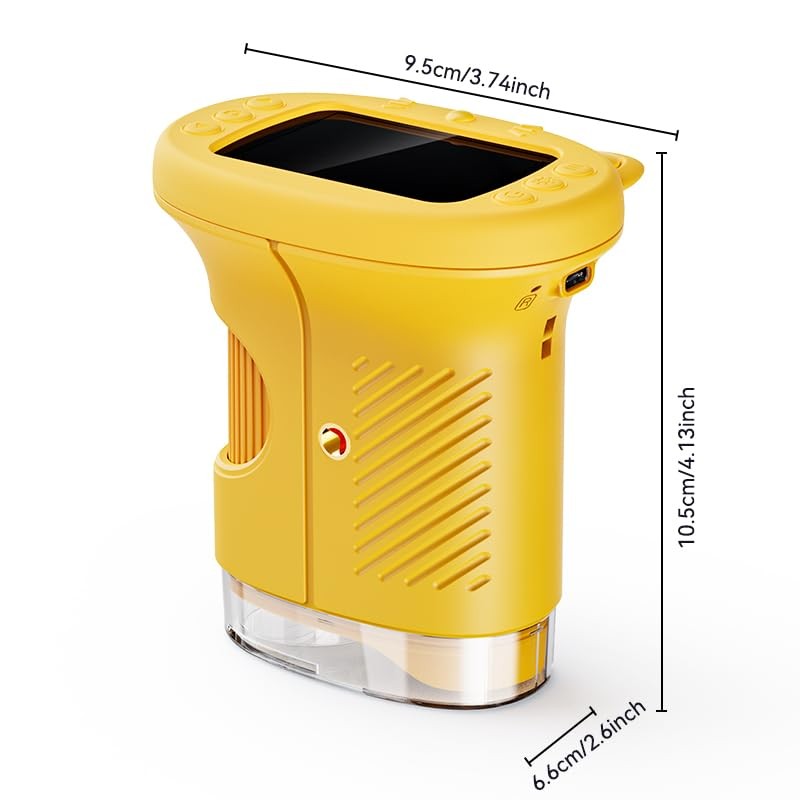 Kids Microscope, 1000X Portable Mini Pocket Microscope with 2.4″ IPS Screen & 8.