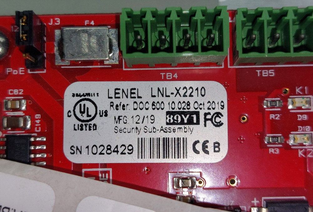 Mercury LENEL LNL-X2210 Intelligent Single Door Controller