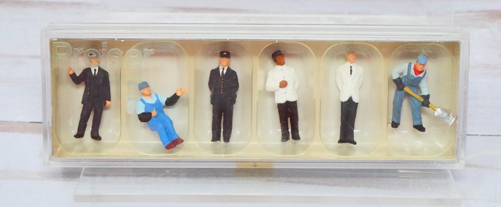 Preiser Mini-Figures 10452, Transition Era Passenger Train Crew, HO Scale