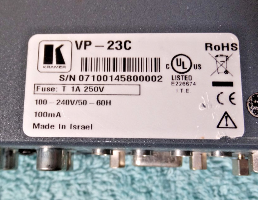 Kramer VP-23C Presentation Switcher - Multi Format Audio/Video WORKING