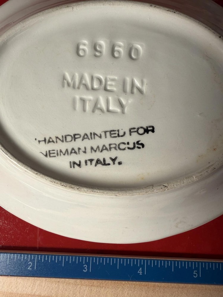 Italian Ceramic Platter, flower & mosaic cod39