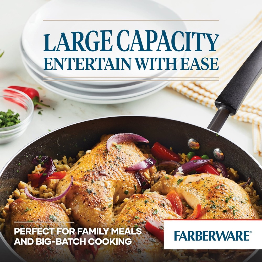 Farberware Easy Clean 6 Quart Nonstick Jumbo Cooker / Chef's Pan