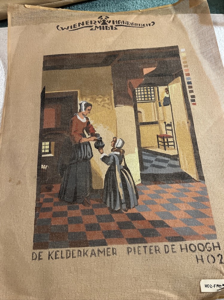 needlepoint canvas handpainted