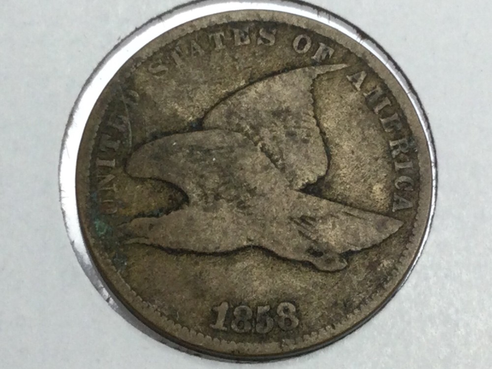 1858 small & large letter Flying Eagle Cent pair