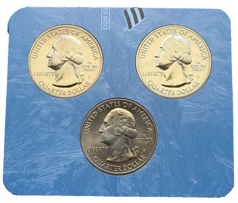 3 Beautiful Exotic Birds all "S" mint quarters