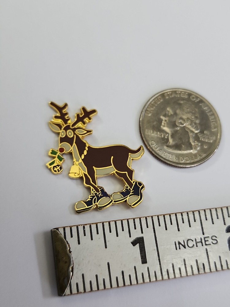 Reindeer With Shoes Lapel Hat Jacket Pin