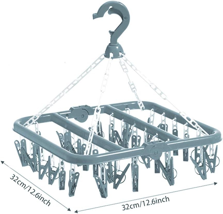 Clip drying rack hanger for clothes and laundry