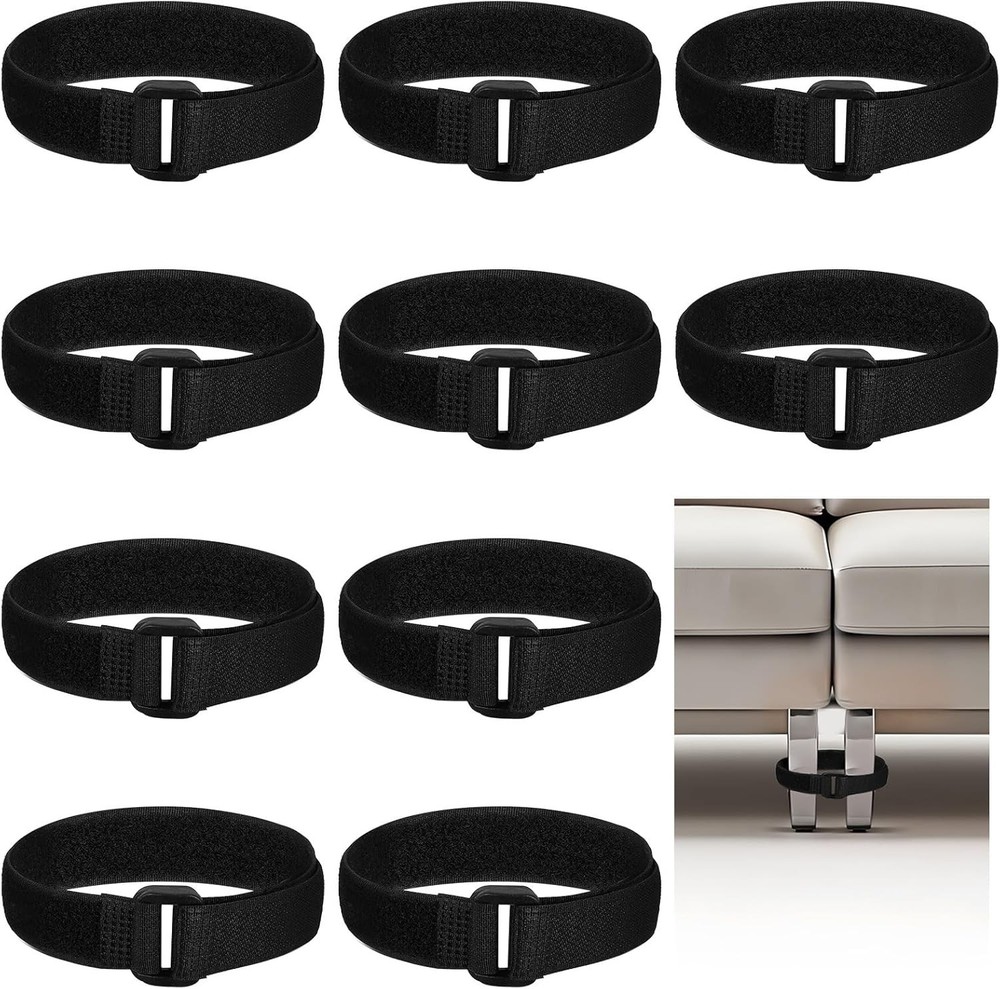 Secure Your Sofa with 10PCS Easy-to-Use Connector Straps - No Tools Needed