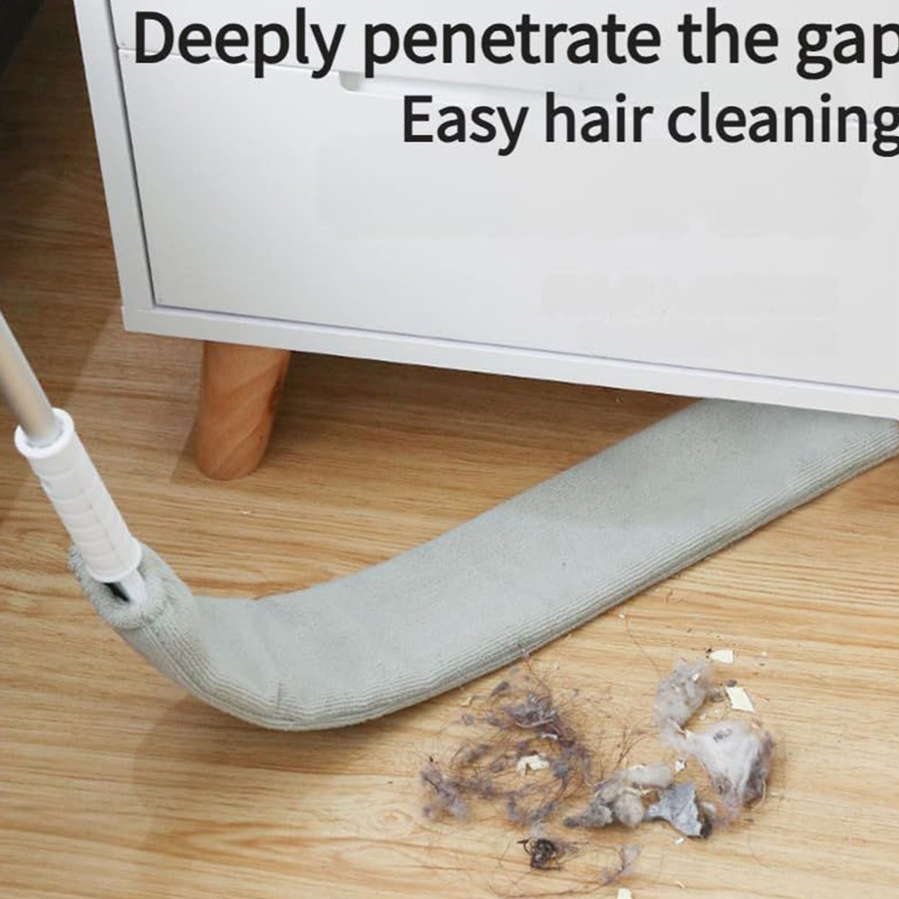 Flat Duster Retractable Long Handle Microfiber Duster Under Appliance
