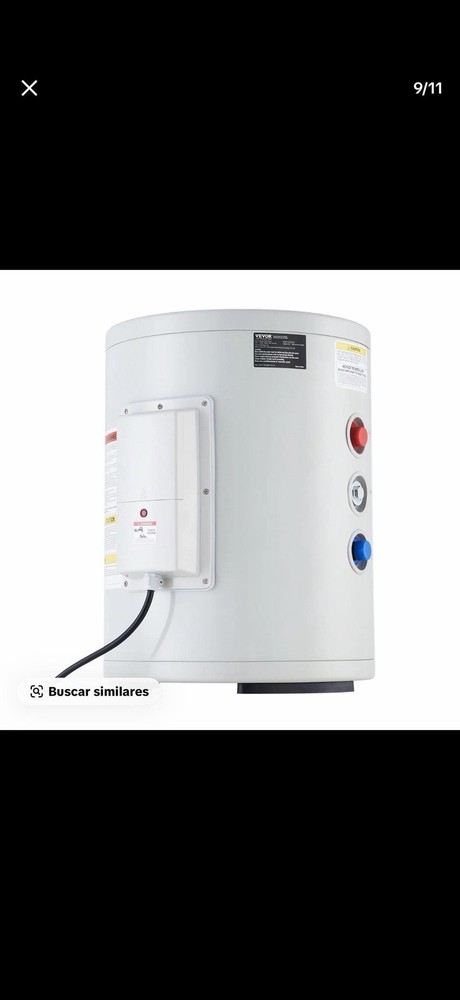 Vevor FJI-POR-70S2 18 Gallon 1600W Electric Water Heater White Side Connection