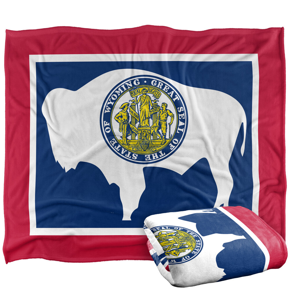 Wyoming Flag Silky Touch Super Soft Throw Blanket