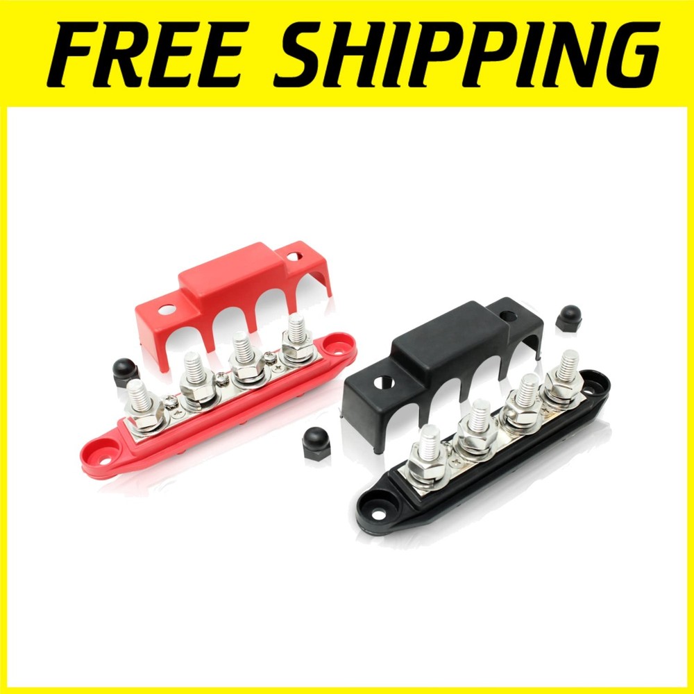 5/16" Power Distribution Block Set - Red & Black Connectors