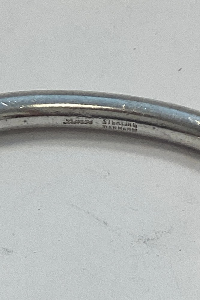 Modern open bangle in Sterling Silver from Dines Goldsmiths