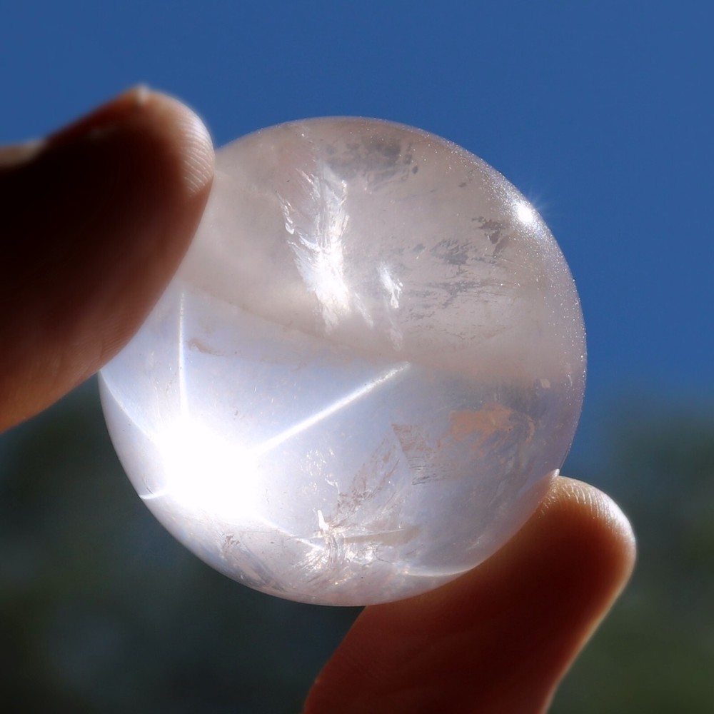 Star Rose Quartz Sphere, Approximately 31 mm (RQ92)