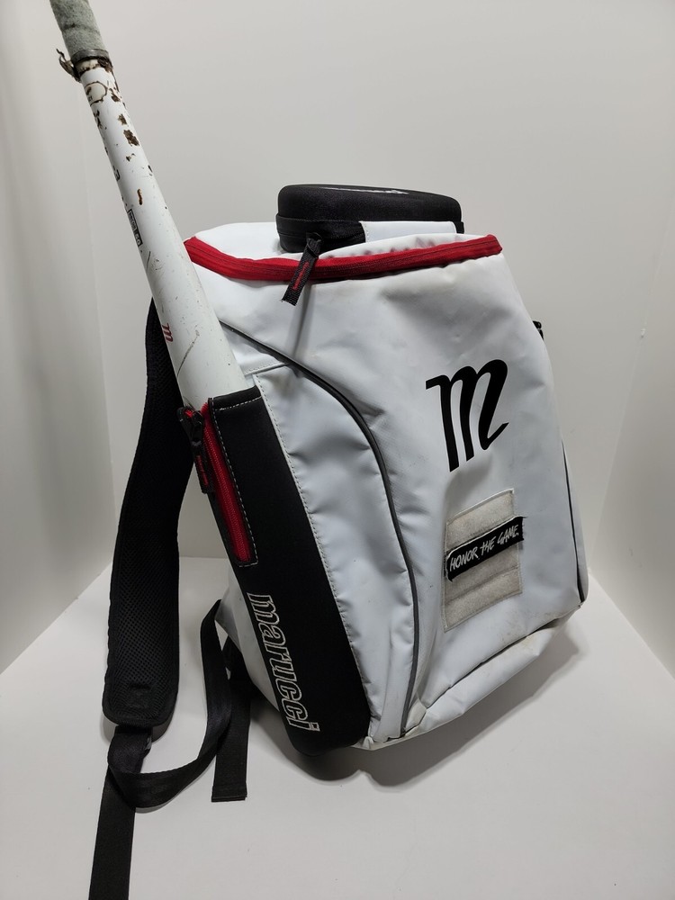 Marucci Troooper Bat Pack Backpack. WH/R/BL- Honor The Game Patch...