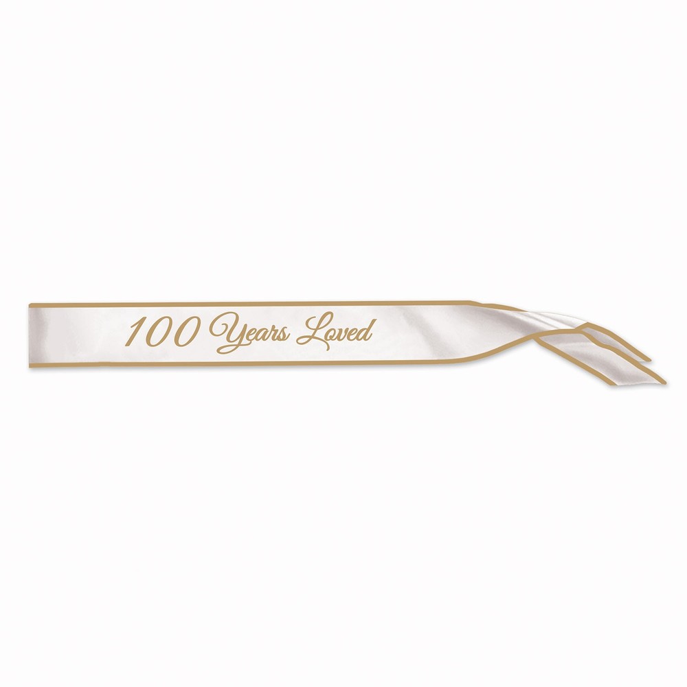 100 Years Loved Satin Sash (Single)