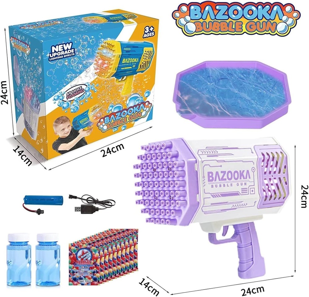 Bubble Gun with Colorful Light Effects