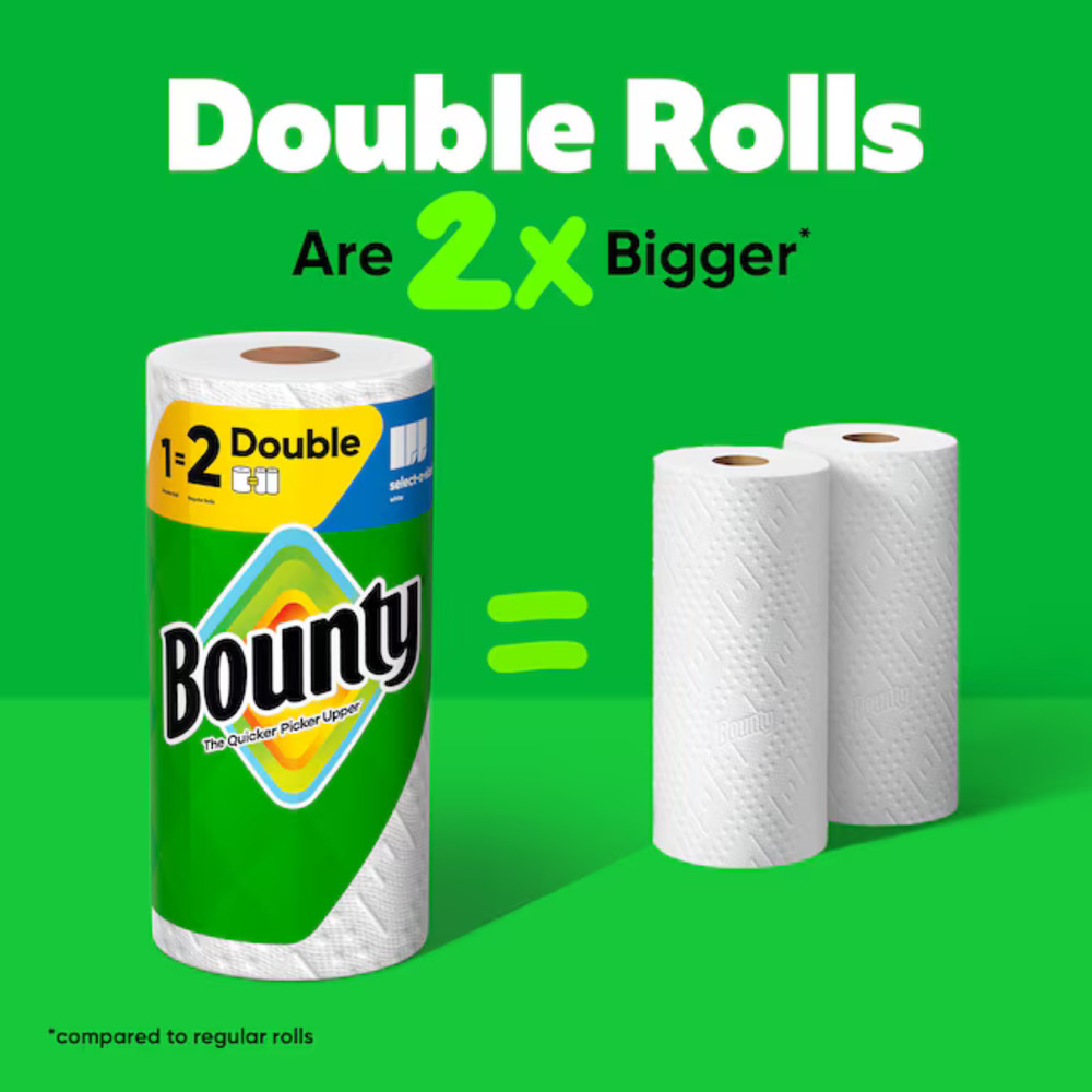 Bounty Paper Towels Select-A-Size White, 10 Triple Rolls, 123 Sheets Per Roll