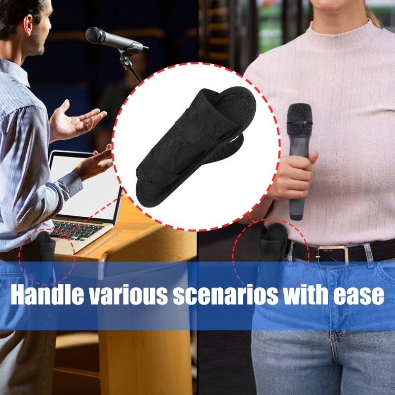 Microphone Protective Case Nonslip Base Universal Size Handheld Mic Storage Bag
