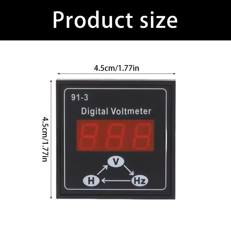 Single Phase 3 Phase Digital Voltmeter Overload Alarm Short Circuit Protection