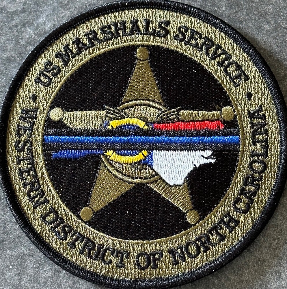 US Marshals Service WDofNC “TBL” +Hook Rare * Genuine Kokopelli Patch *