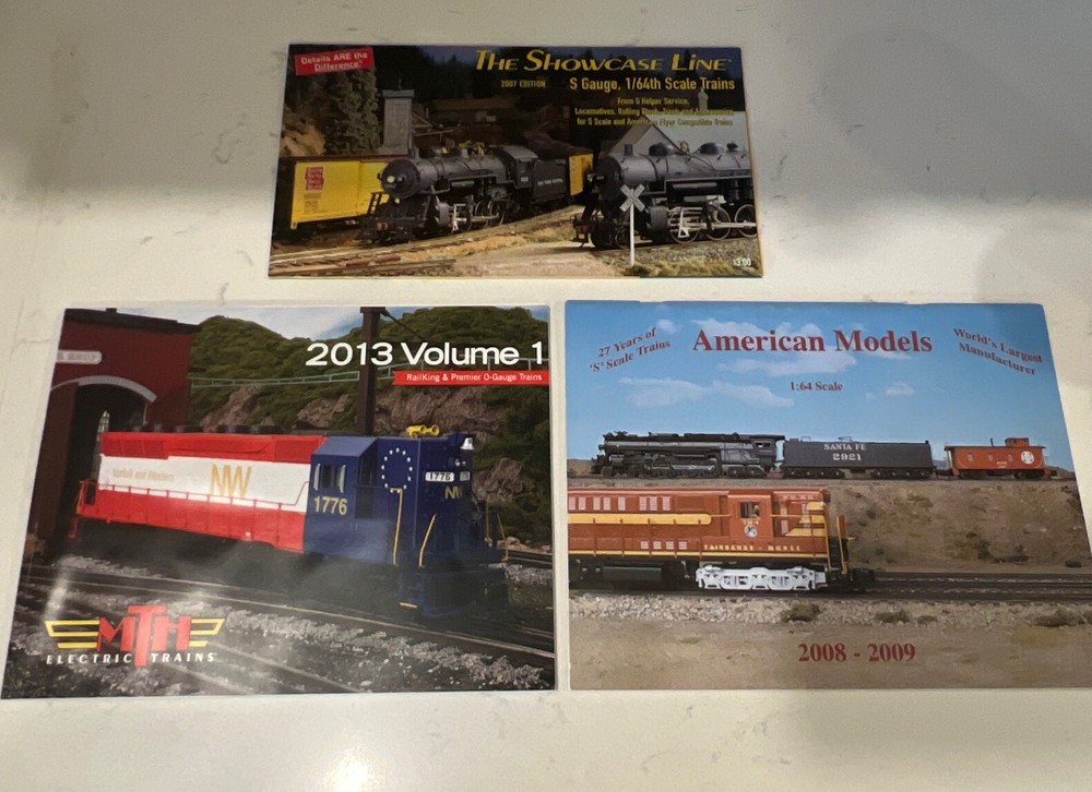 3 Model Railroad Electric Trains Catalogs MTH 2013 Volume 1, Am. Models 08-09, +