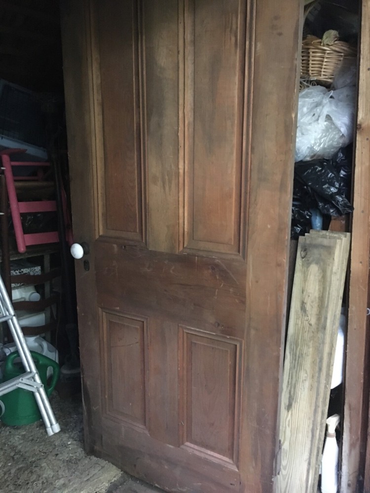 Antique solid wood 4 panel door late 1800’s