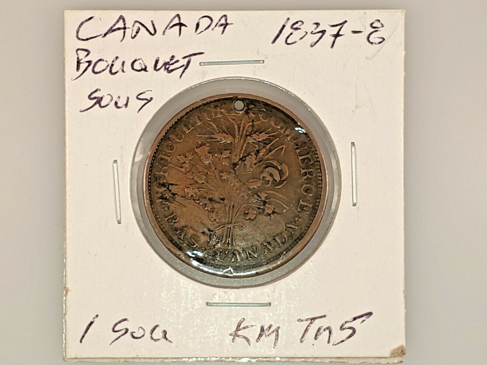 1838 Canadian Bouquet Sous Token