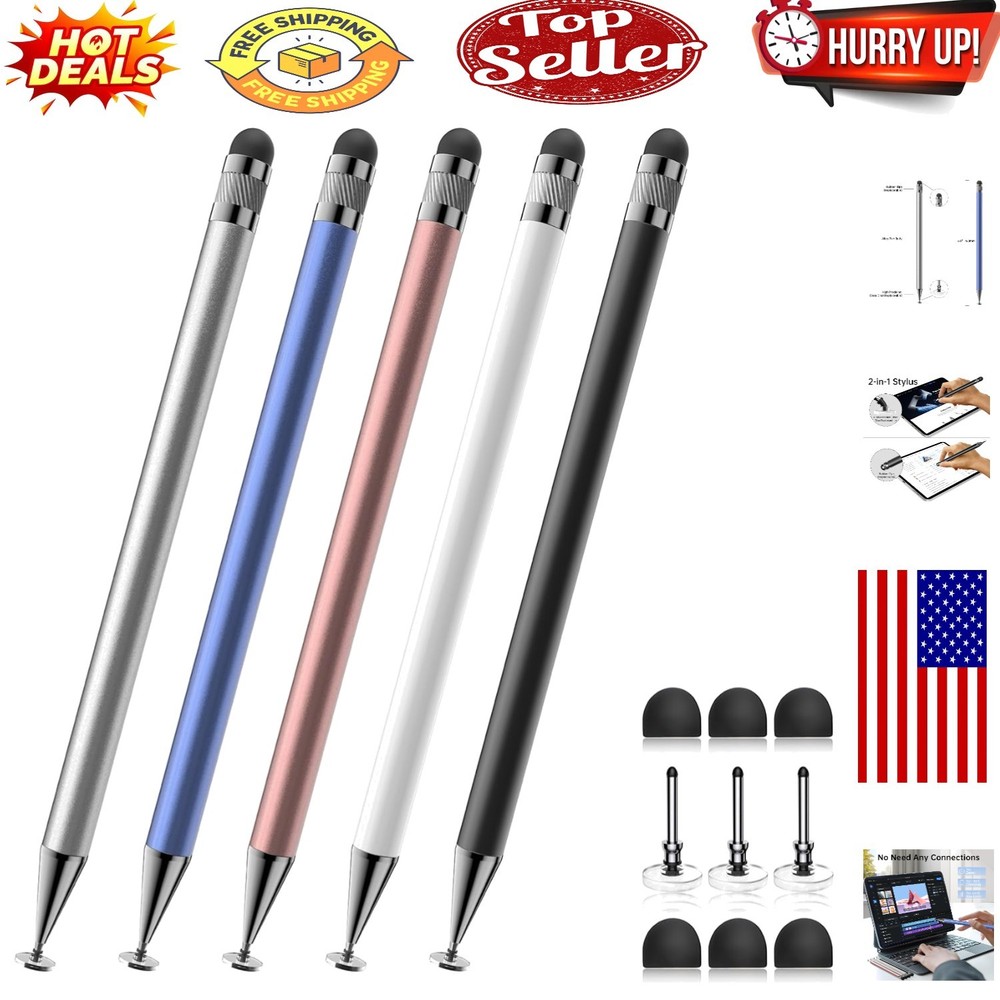 5-Piece High-Precision Touchscreen Stylus Set