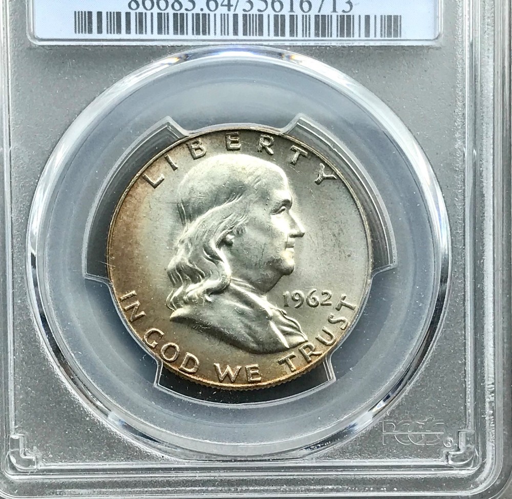 1962D Franklin Half PCGS MS64FBL