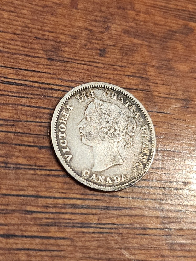 1882H Canada 5 Cents Silver Coin