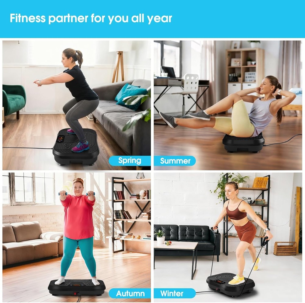 Vibration Plate Exercise Machine 450lbs Whole Body Workout Shake Board