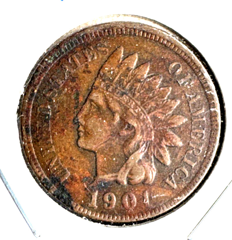 1901 indian Head cent XF detail