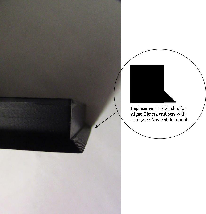 Algae Clean Scrubber Replacement LED with 45 degree Slide Mount (2) set
