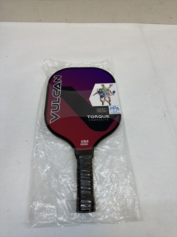 Vulcan Torque Composite Leather Acrylic Racket (Red/Blue;)