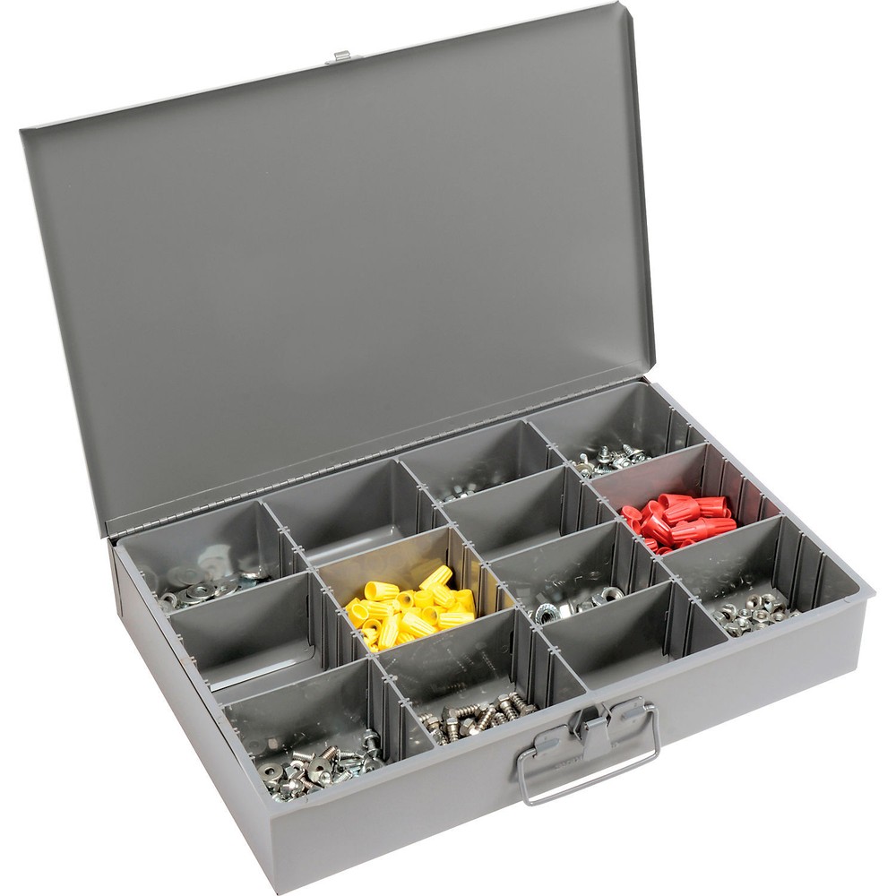 Durham Steel Compartment Box Rack with 4 Adjustable Divider Compartment Boxes 20