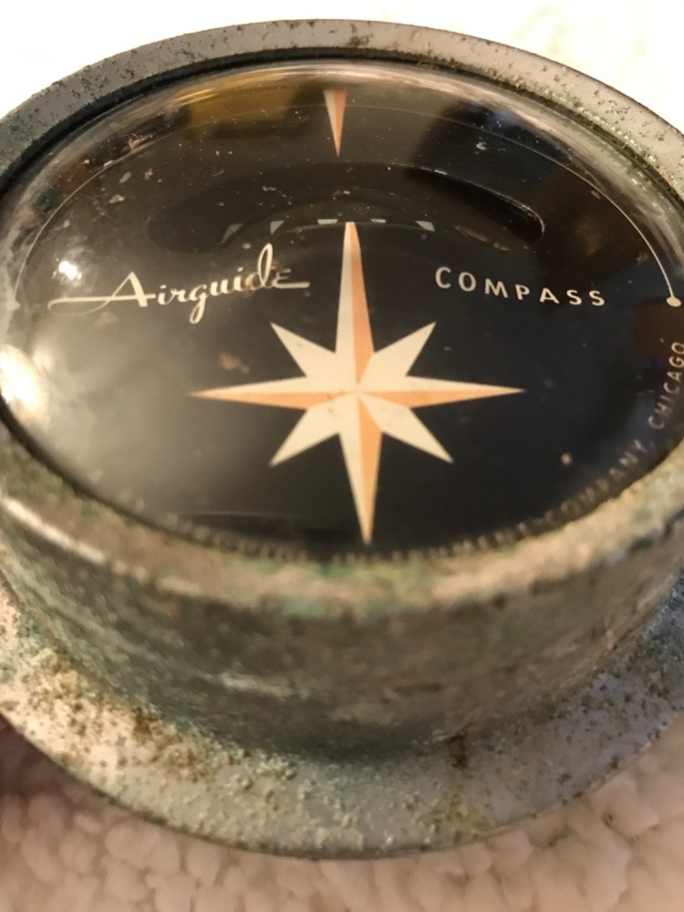 Vintage Airguide Dash Mount CompaSs