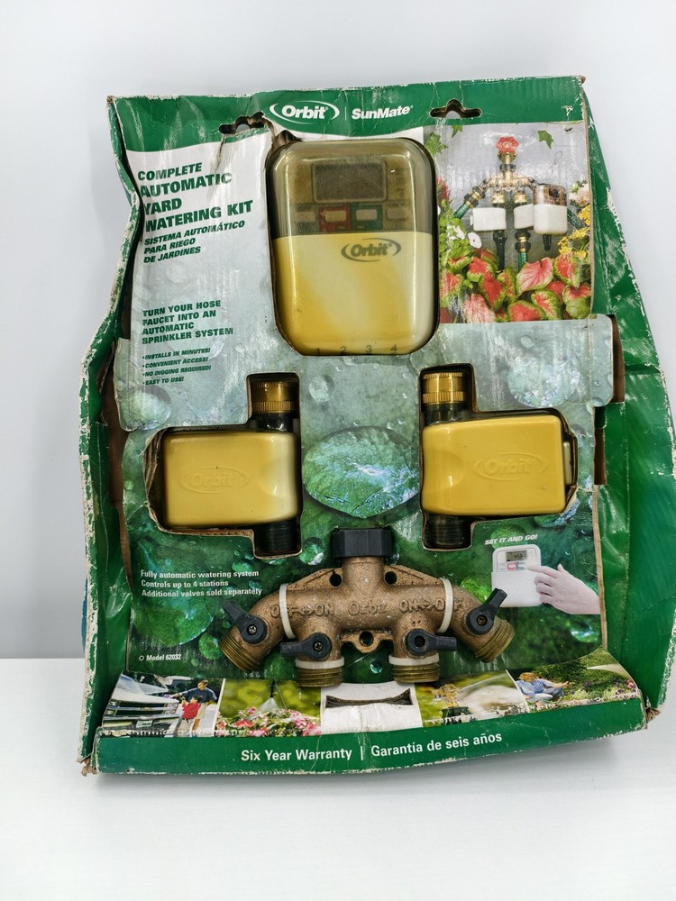 Orbit SunMate Automatic Yard Watering Kit 4 Outlet Timer Control 62032 Beige