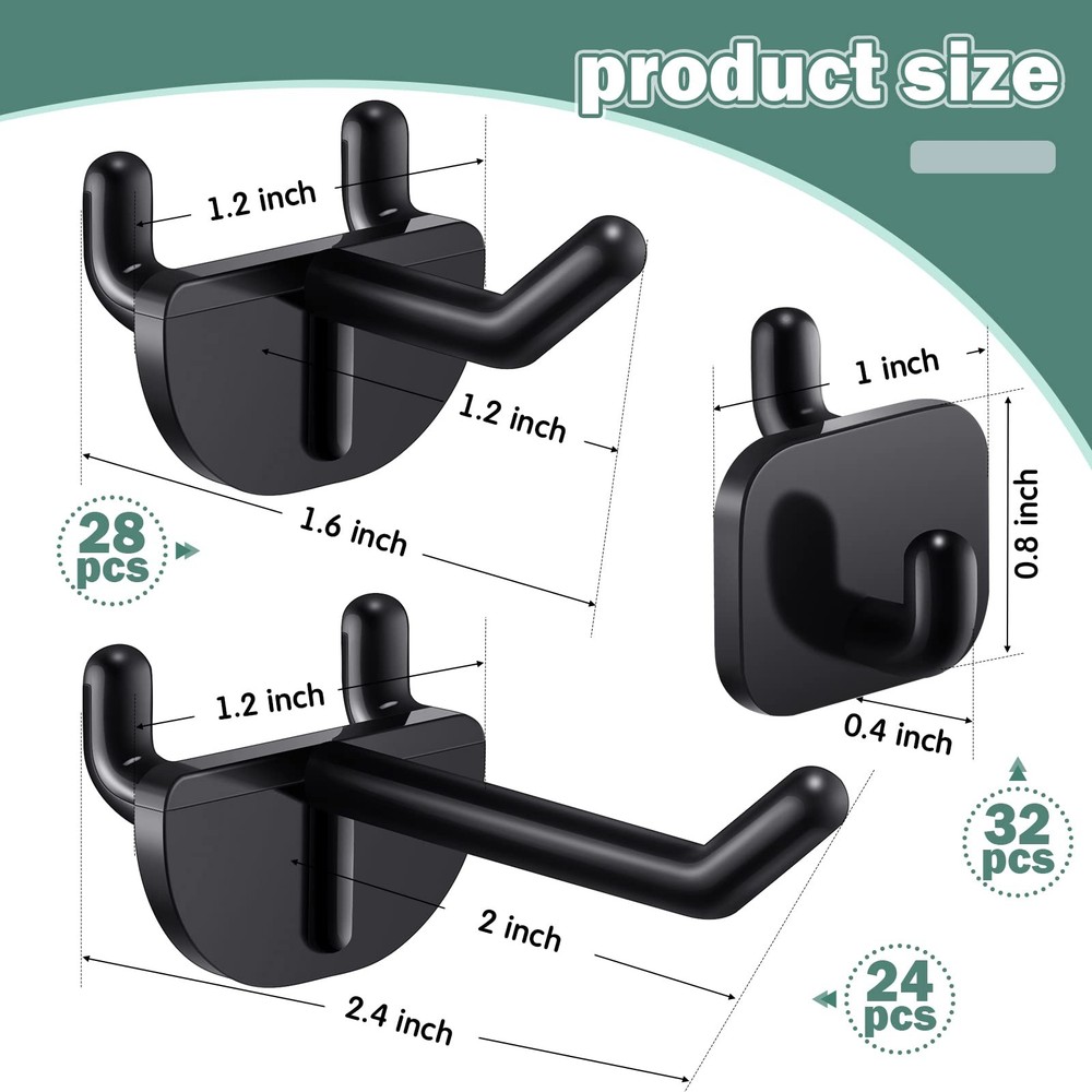 84 Pcs Pegboard Hooks Set for 1/4 Boards - Craft, Tool, Kitchen Organizer