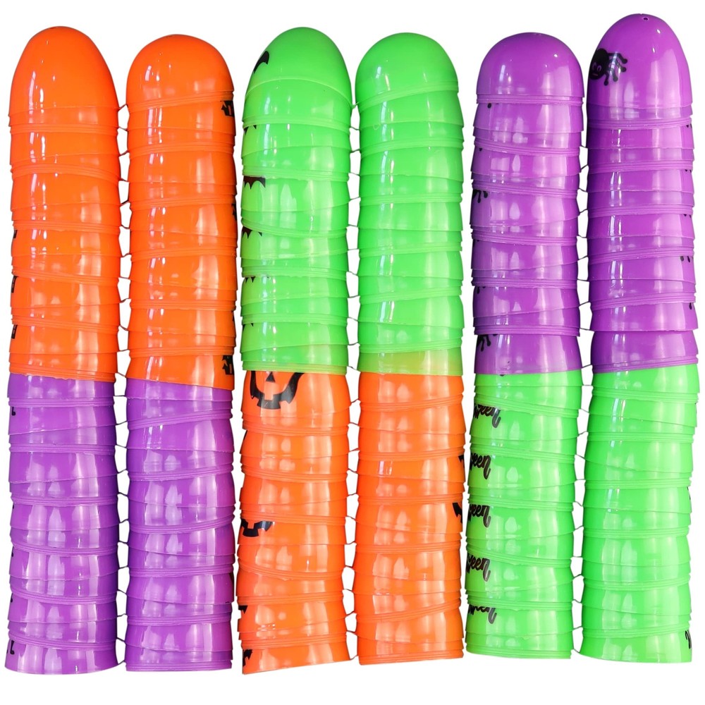 Iconikal Halloween Fillable Plastic Eggs, 2.4-Inch, 72-Pack