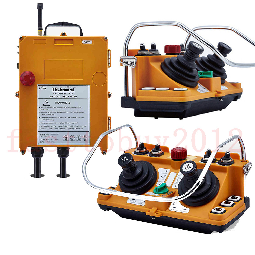 Transmitter+1Receiver Industrial Remote Control Wireless Joystick Crane AC/DC12V