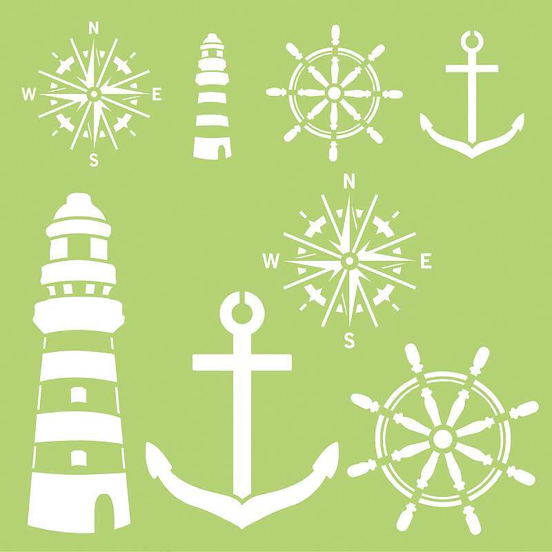 Kaisercraft Designer Template 12"X12" Nautical Elements